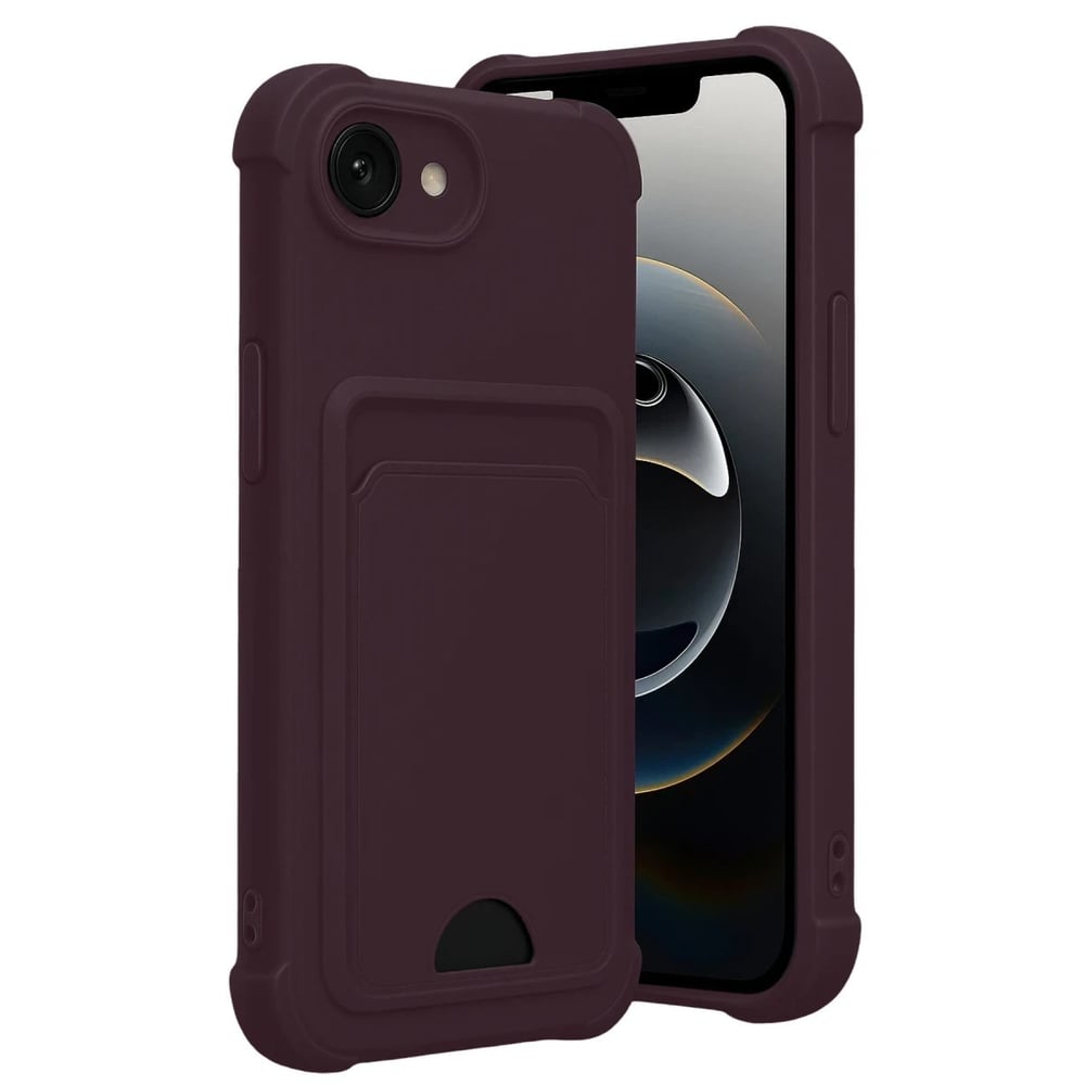 Mey İthalat®   iPhone 16E Kelvin Kartvizitli Silikon - Derin Mor