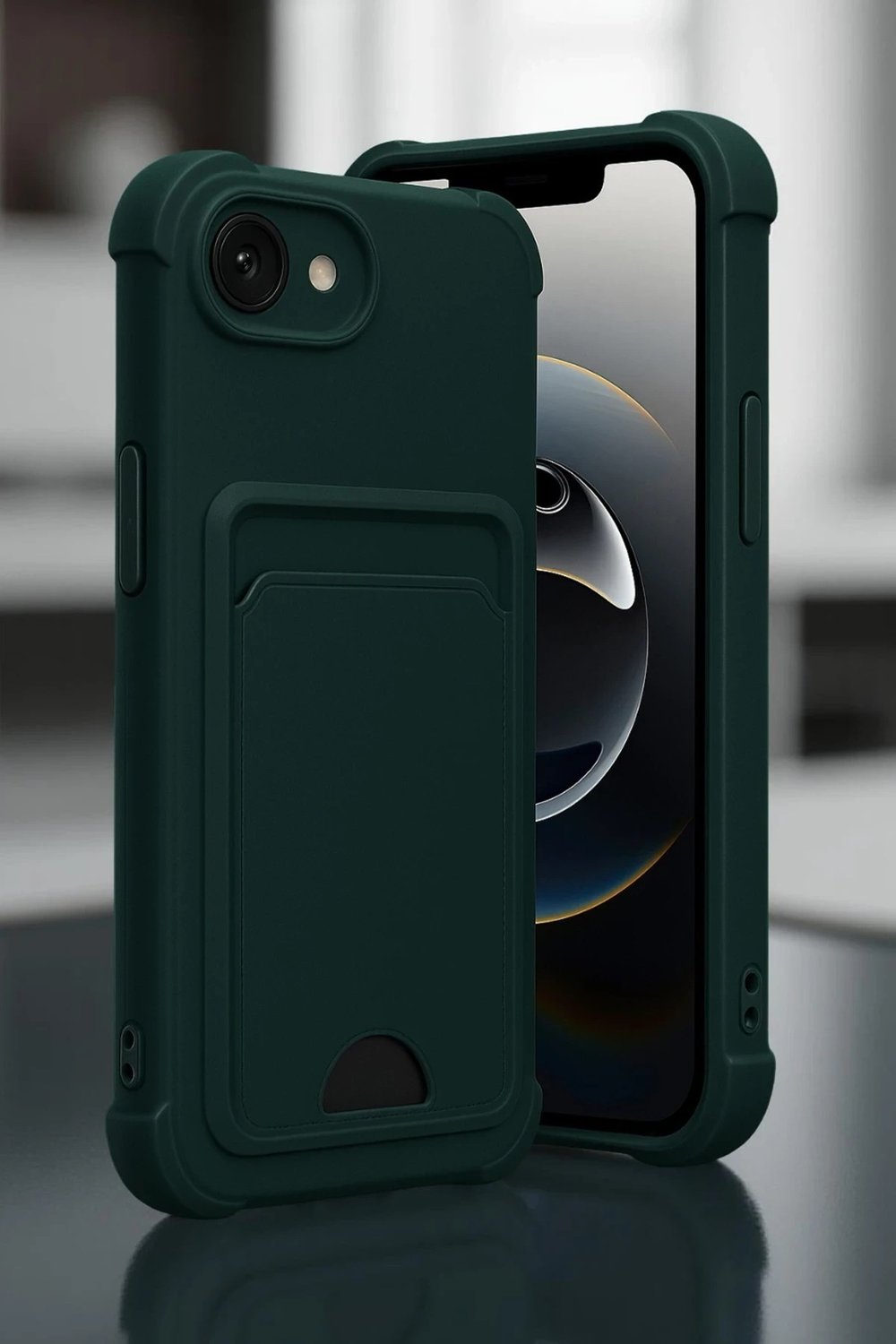 Mey İthalat®   iPhone 16E Kelvin Kartvizitli Silikon - Derin Mor