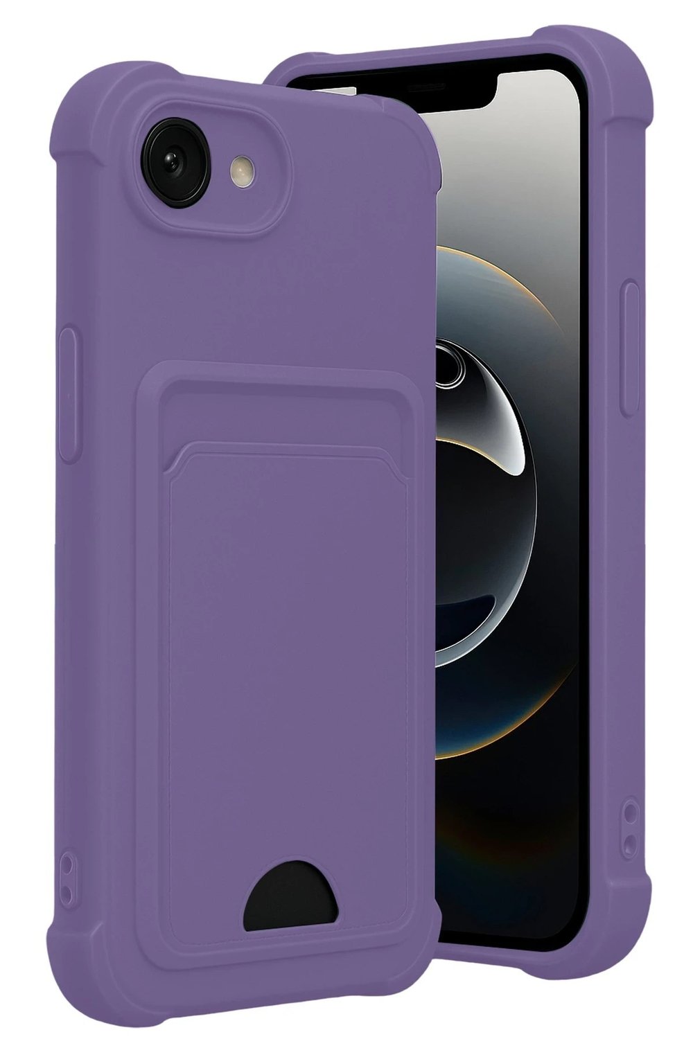 Mey İthalat®   iPhone 16E Kelvin Kartvizitli Silikon - Lila