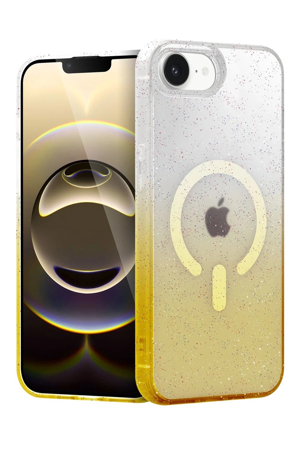 Mey İthalat®   iPhone 16E Pummel Shiny Magsafe Kapak - Gold