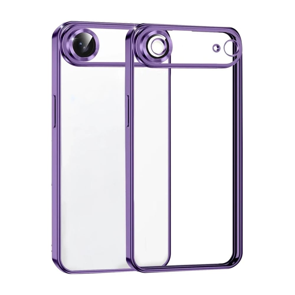 Mey İthalat®   iPhone 17 Air  Lensli Silikon - Mor