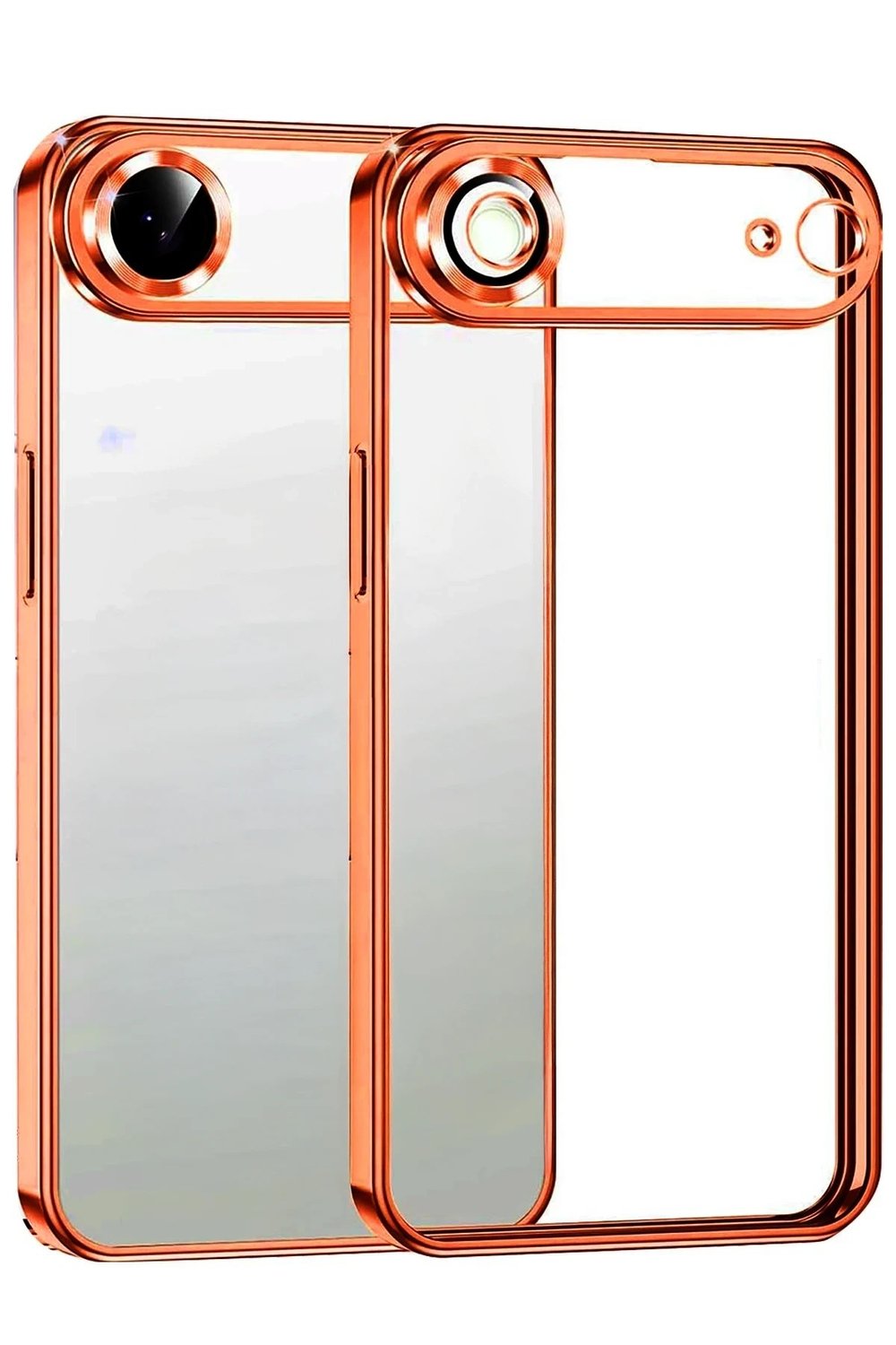 Mey İthalat®   iPhone 17 Air  Lensli Silikon - Turuncu