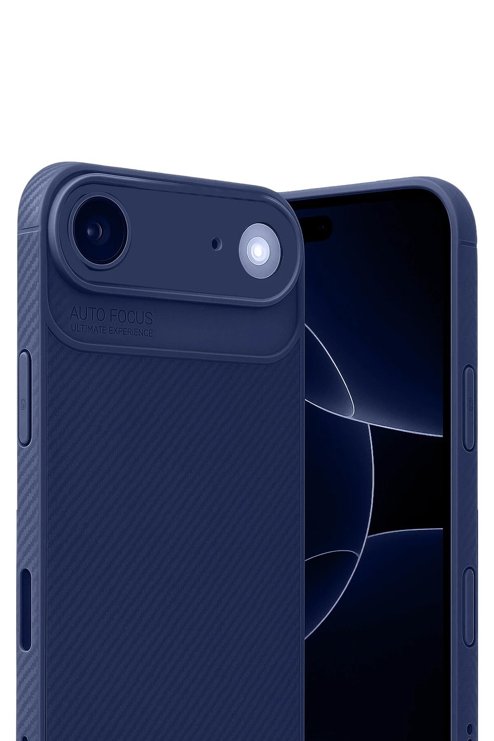 Mey İthalat®   iPhone 17 Air Auto Focus Karbon Kapak - Lacivert