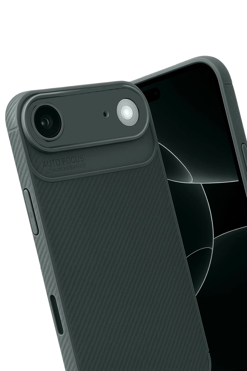 Mey İthalat®   iPhone 17 Air Auto Focus Karbon Kapak - Koyu Yeşil