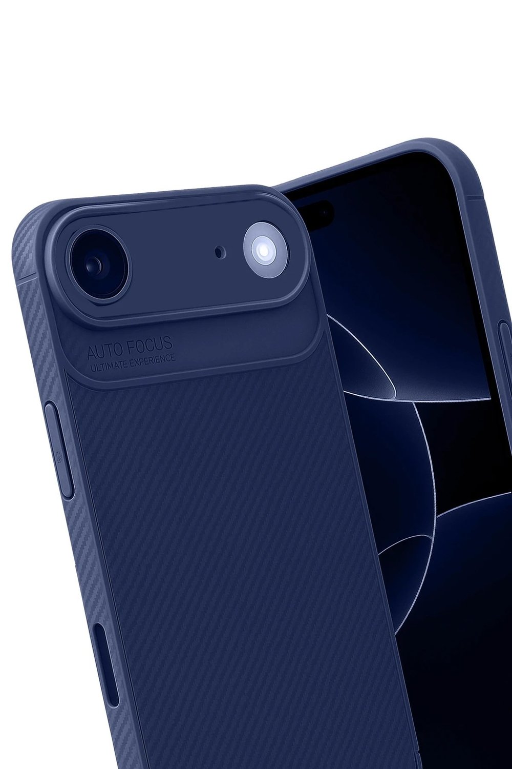Mey İthalat®   iPhone 17 Air Auto Focus Karbon Kapak - Lacivert