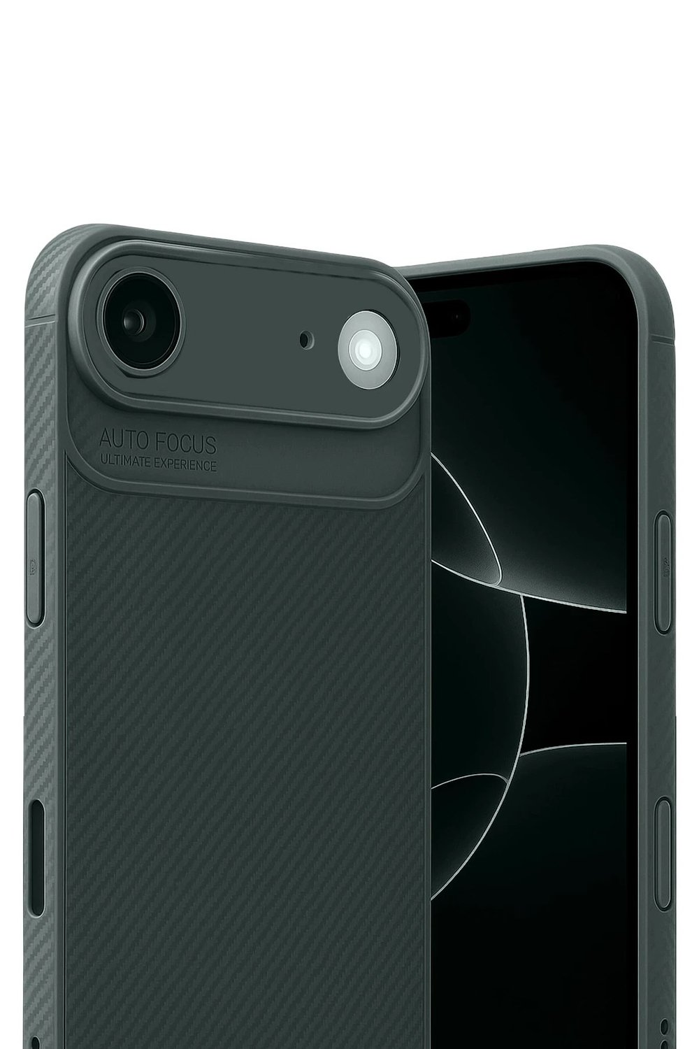Mey İthalat®   iPhone 17 Air Auto Focus Karbon Kapak - Koyu Yeşil