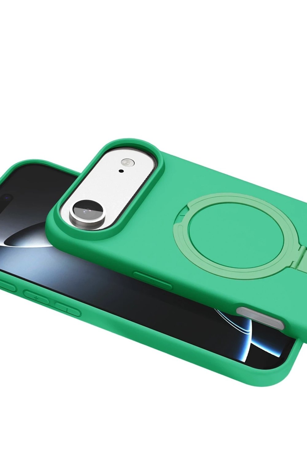 Mey İthalat®   iPhone 17 Air Regal Magsafe Standlı Kapak - Yeşil