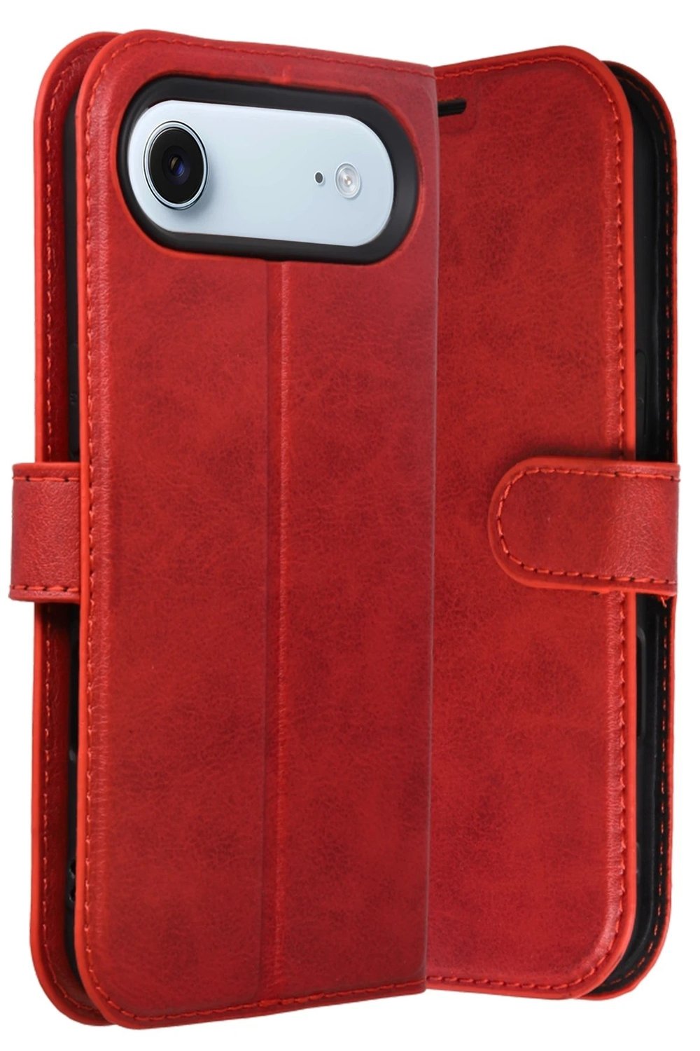 Mey İthalat®   iPhone 17 Air Trend S Plus Kapaklı Kılıf - Kırmızı