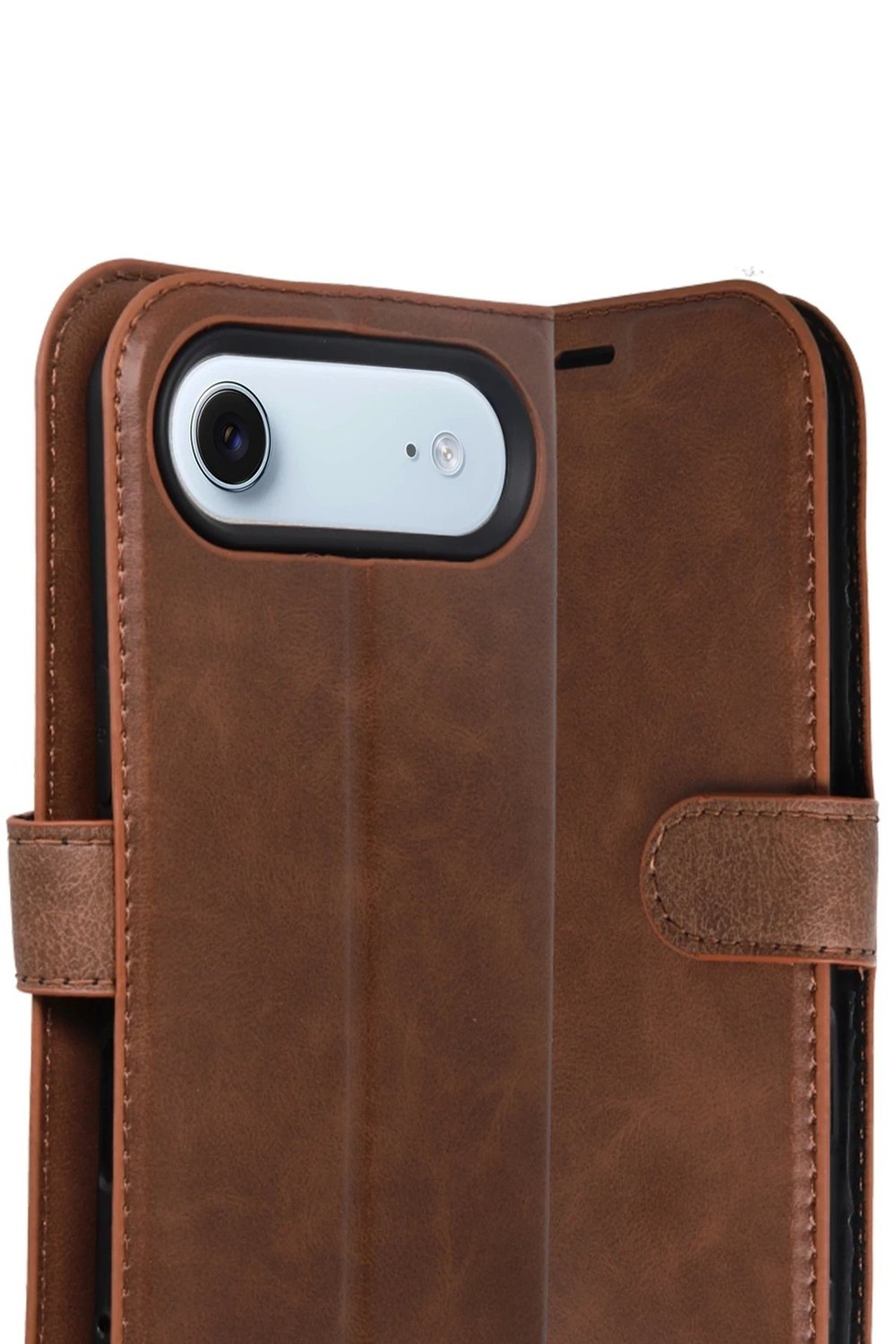Mey İthalat®   iPhone 17 Air Trend S Plus Kapaklı Kılıf - Taba