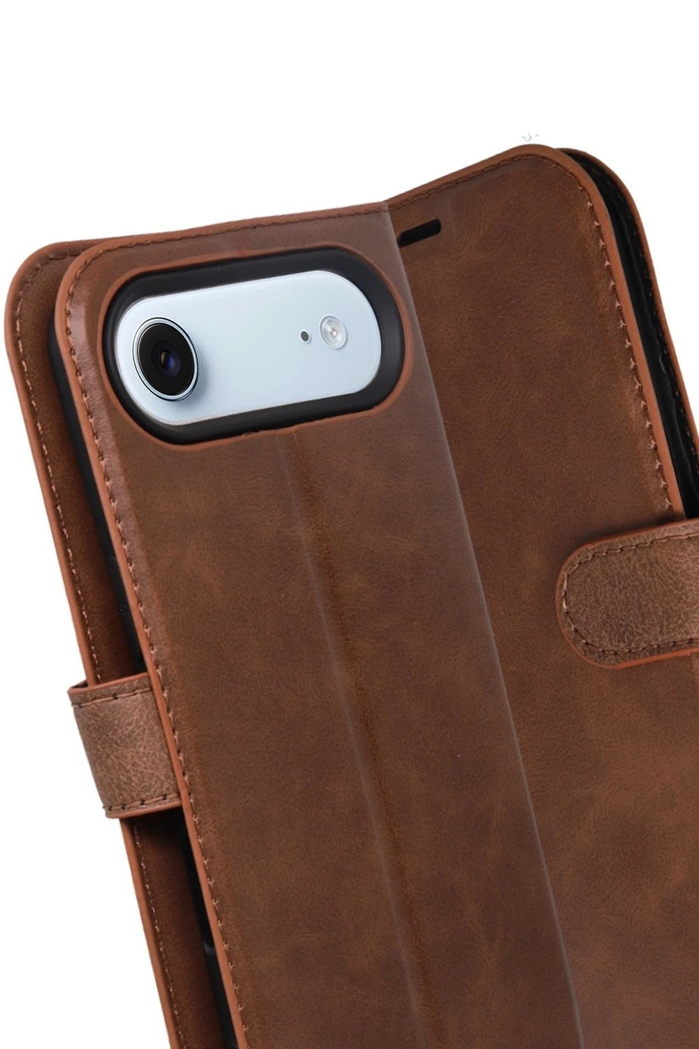Mey İthalat®   iPhone 17 Air Trend S Plus Kapaklı Kılıf - Taba