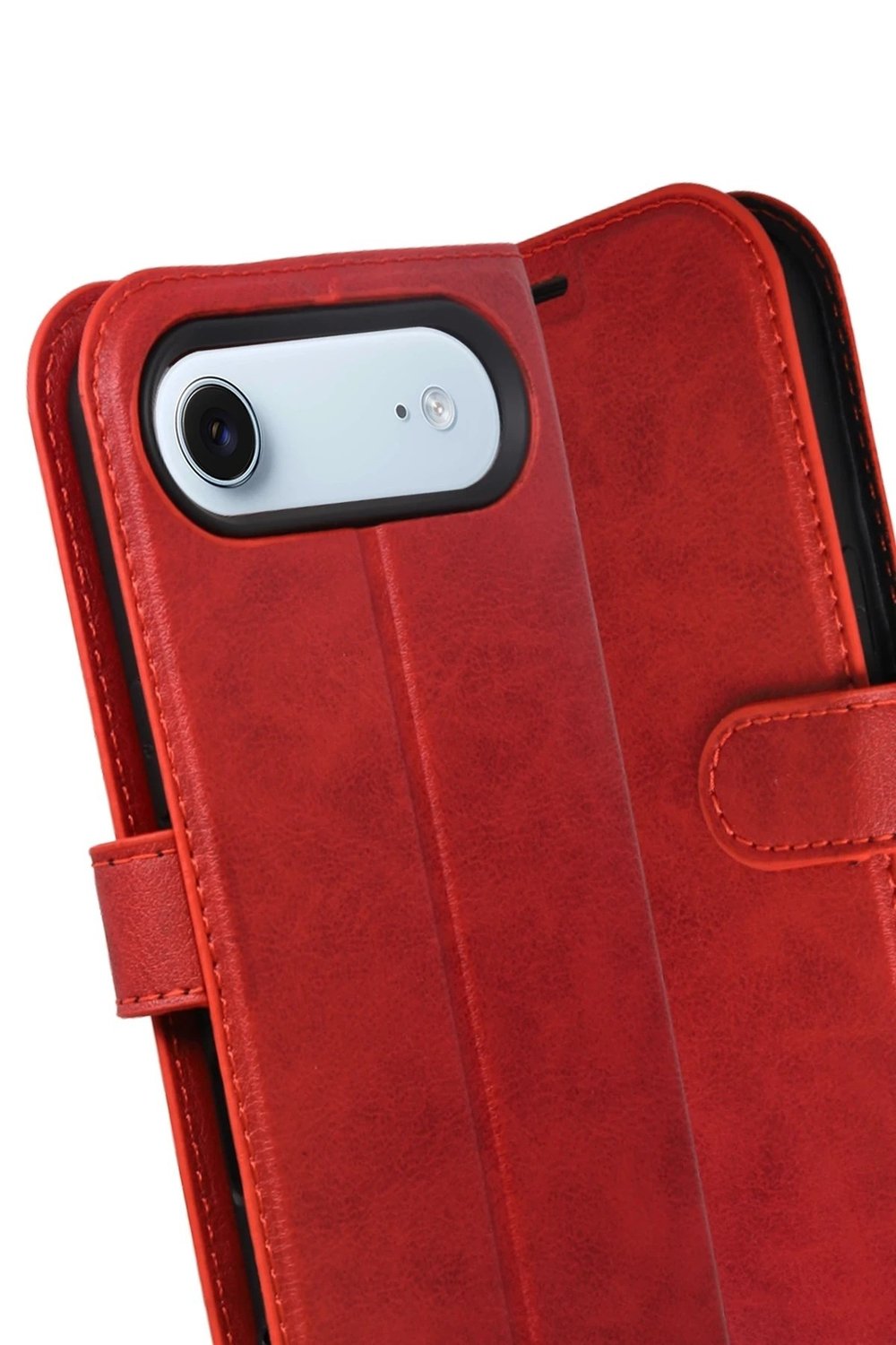 Mey İthalat®   iPhone 17 Air Trend S Plus Kapaklı Kılıf - Kırmızı