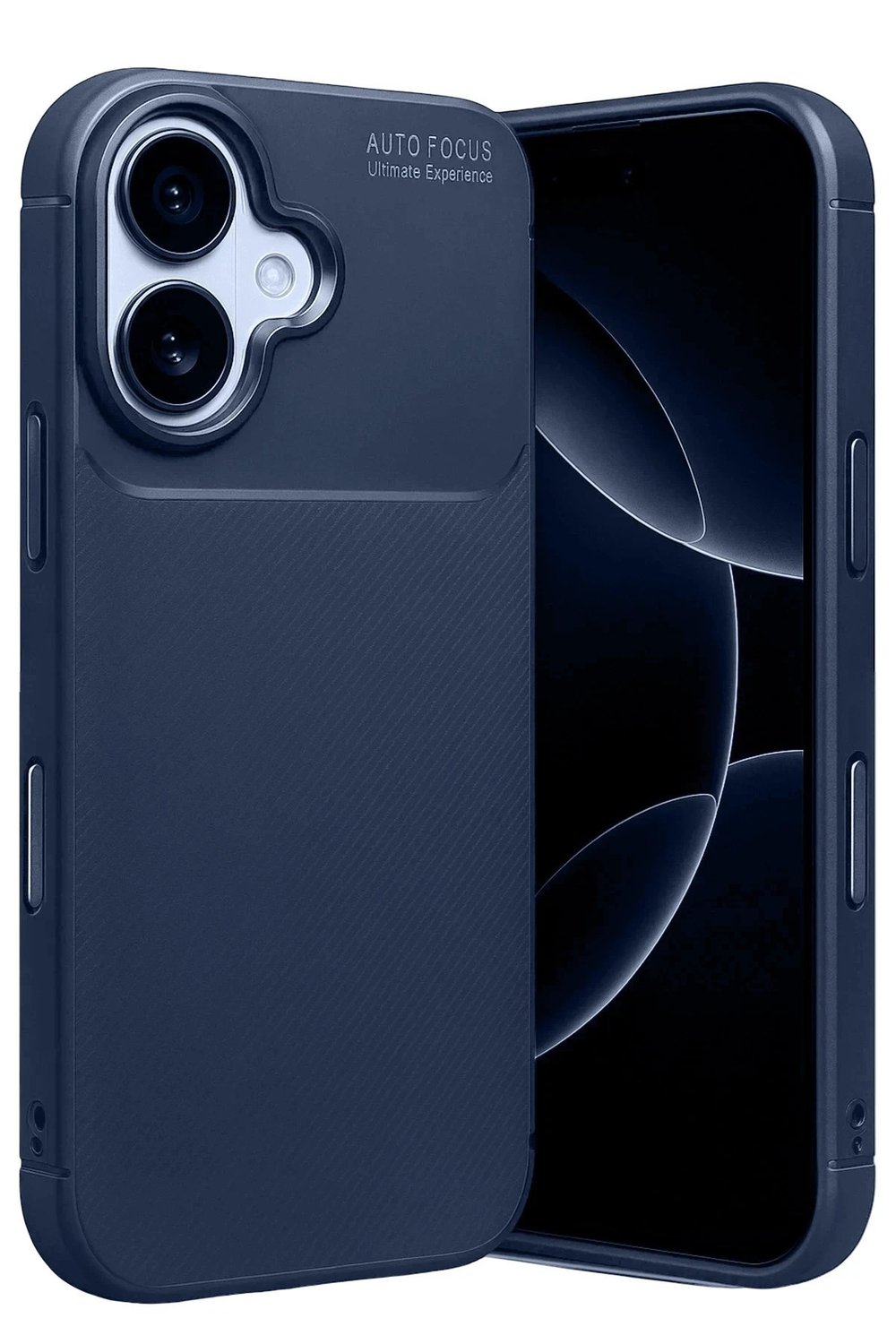 Mey İthalat®   iPhone 17 Auto Focus Karbon Kapak - Lacivert