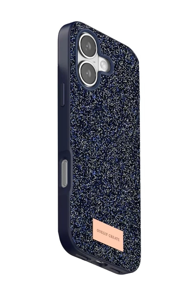 Mey İthalat®   iPhone 17 Bright Simli Kapak - Mavi
