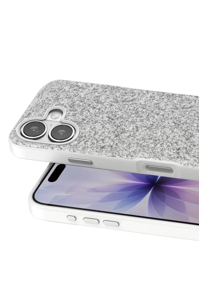 Mey İthalat®   iPhone 17 Bright Simli Kapak - Beyaz