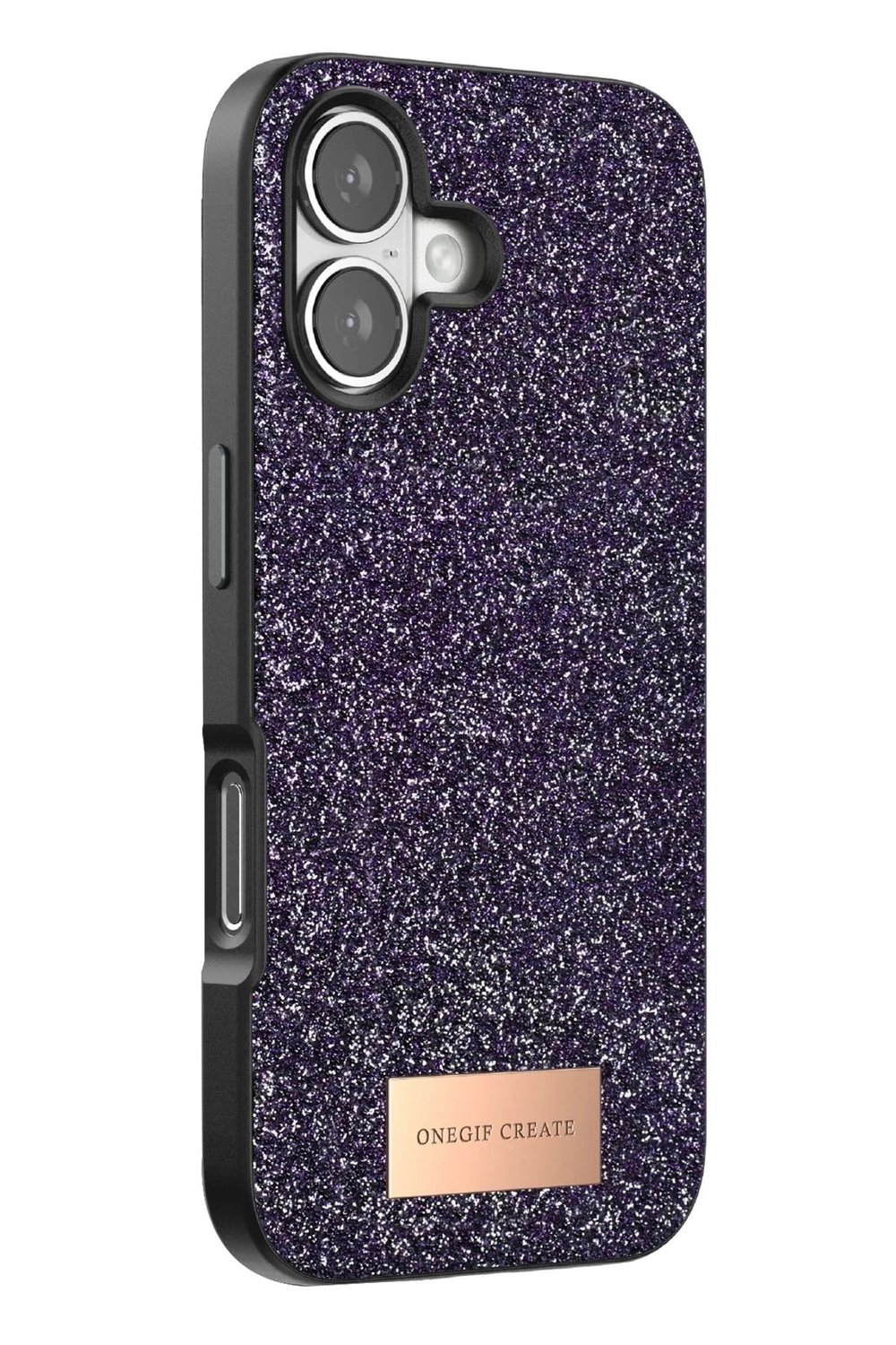 Mey İthalat®   iPhone 17 Bright Simli Kapak - Derin Mor
