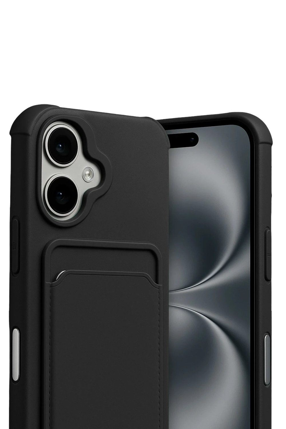 Mey İthalat®   iPhone 17 Kelvin Kartvizitli Silikon - Siyah
