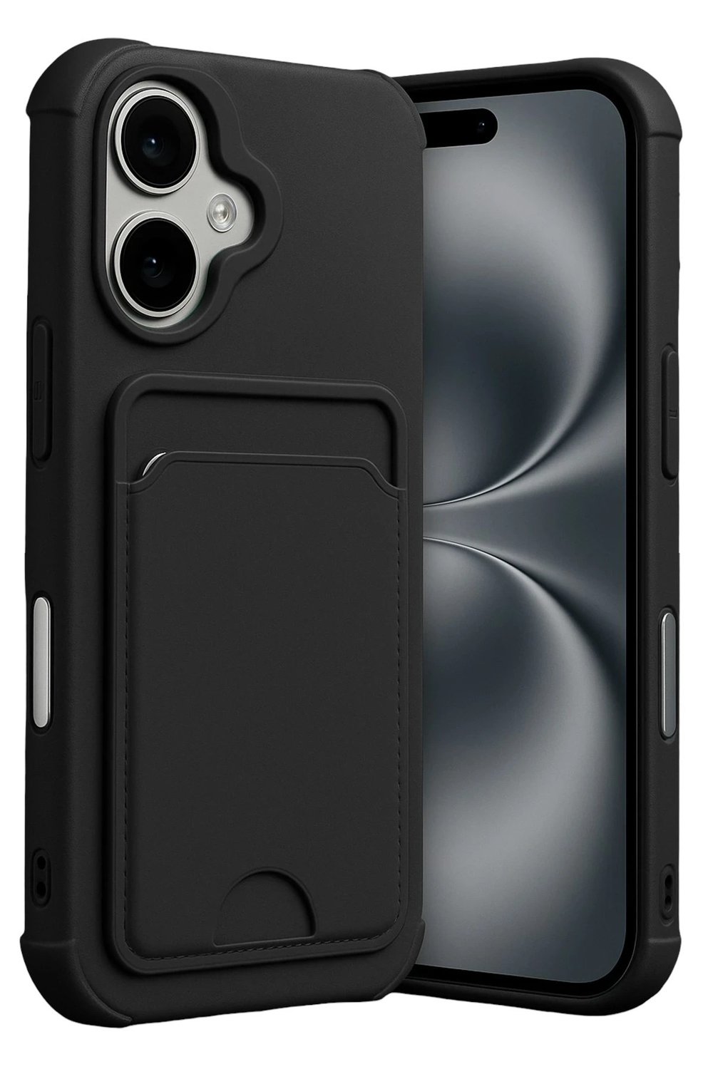 Mey İthalat®   iPhone 17 Kelvin Kartvizitli Silikon - Siyah