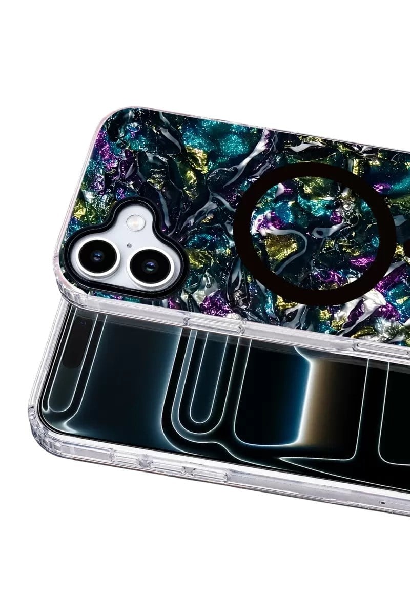Mey İthalat®   iPhone 17 Mila Dalgalı Magsafe Kapak - Lacivert
