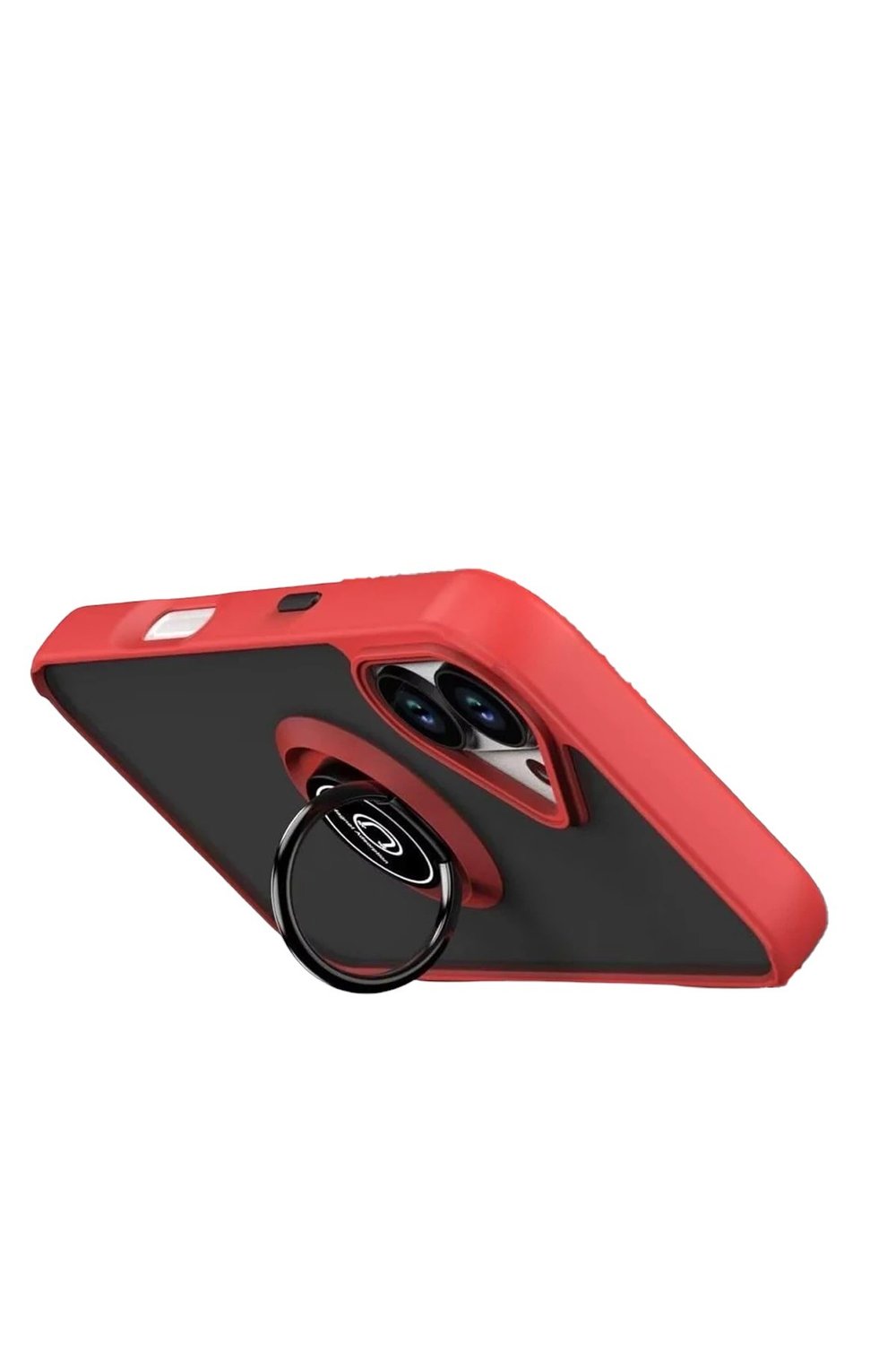 Mey İthalat®   iPhone 17 Montreal Yüzüklü Silikon Kapak - Kırmızı