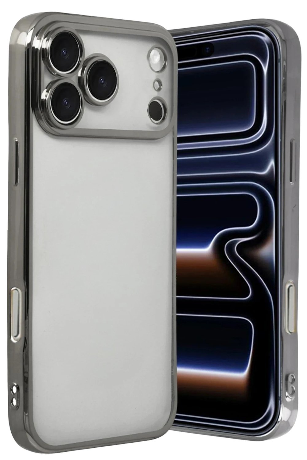 Mey İthalat®   iPhone 17 Pro  Lensli Silikon - Titan Gri