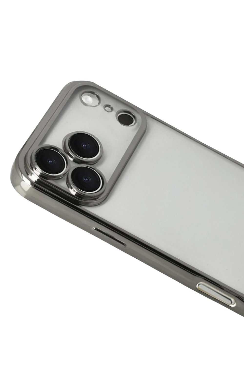 Mey İthalat®   iPhone 17 Pro  Lensli Silikon - Titan Gri