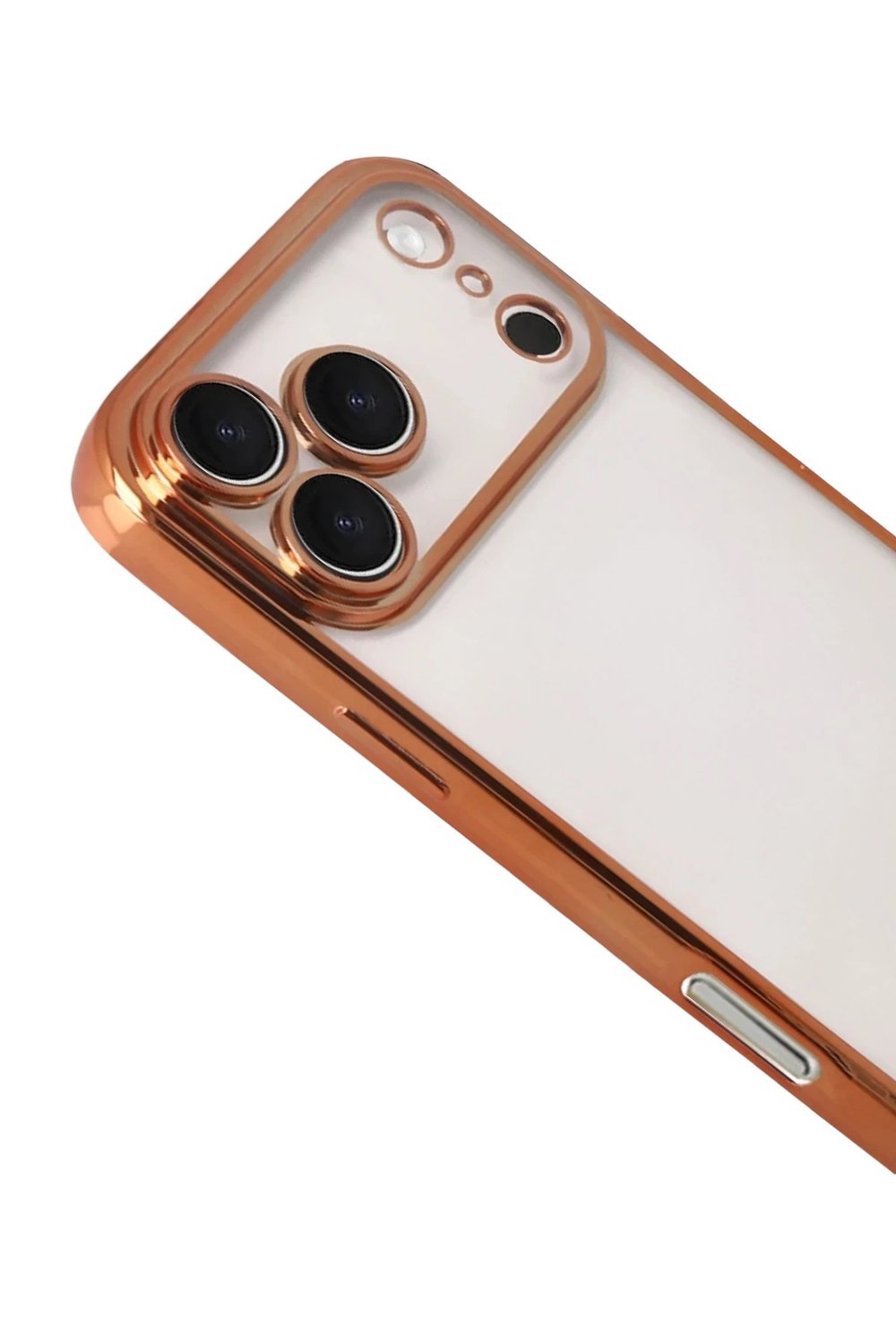 Mey İthalat®   iPhone 17 Pro  Lensli Silikon - Turuncu