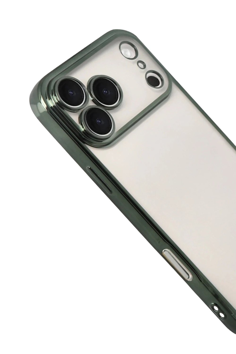 Mey İthalat®   iPhone 17 Pro  Lensli Silikon - Yeşil