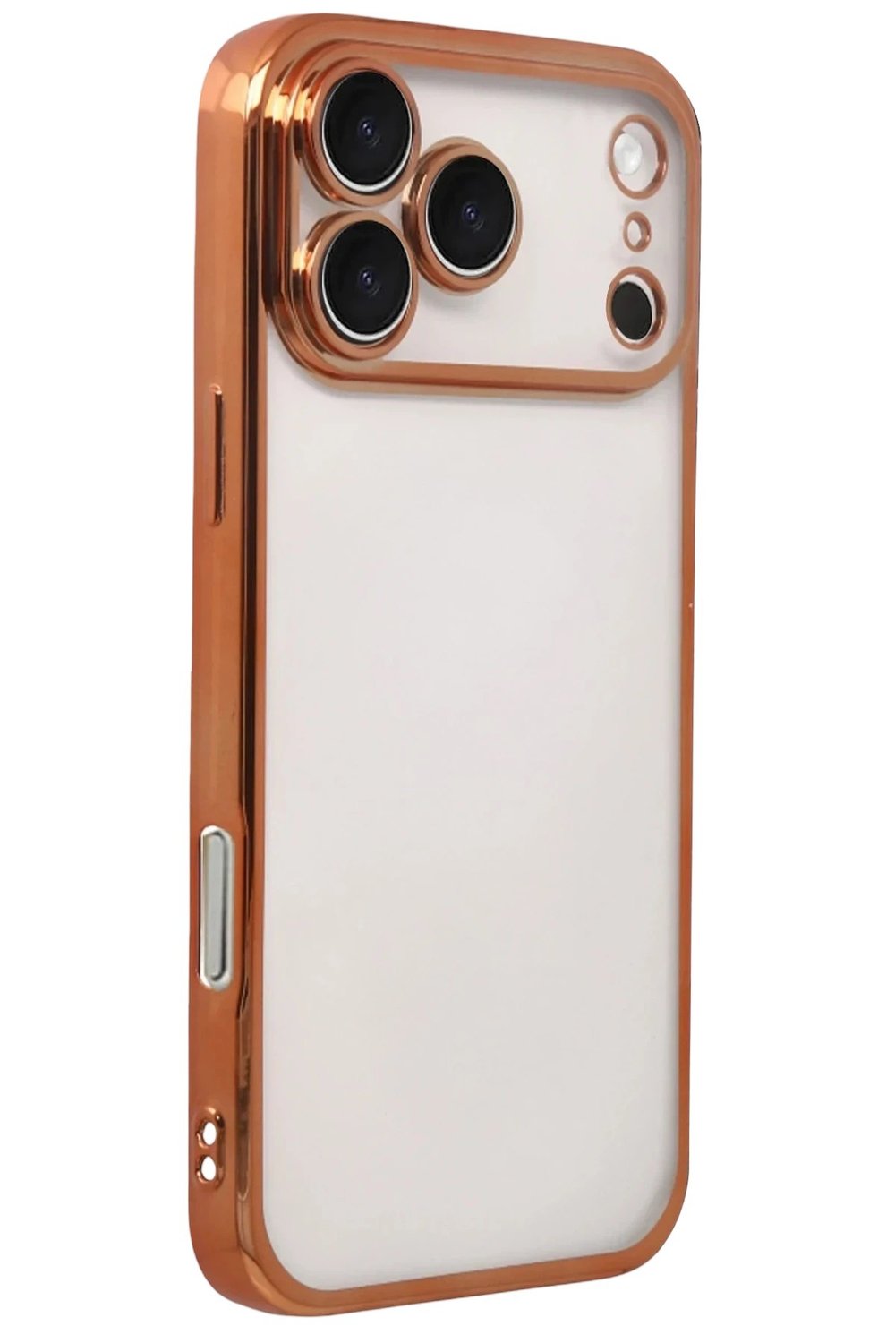 Mey İthalat®   iPhone 17 Pro  Lensli Silikon - Turuncu