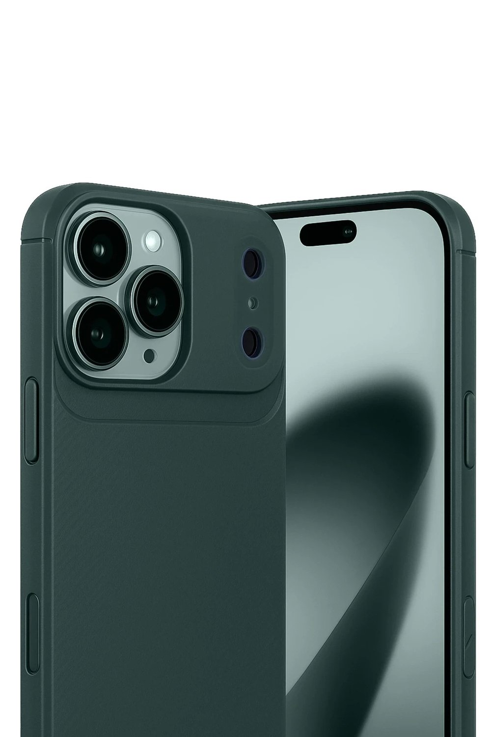 Mey İthalat®   iPhone 17 Pro Auto Focus Karbon Kapak - Koyu Yeşil