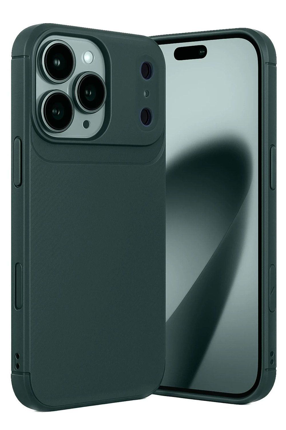 Mey İthalat®   iPhone 17 Pro Auto Focus Karbon Kapak - Koyu Yeşil