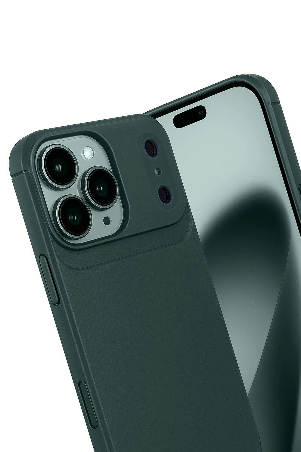Mey İthalat®   iPhone 17 Pro Auto Focus Karbon Kapak - Koyu Yeşil