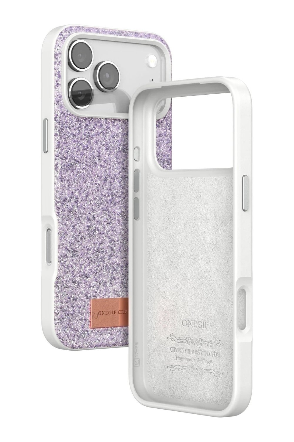 Mey İthalat®   iPhone 17 Pro Bright Simli Kapak - Lila