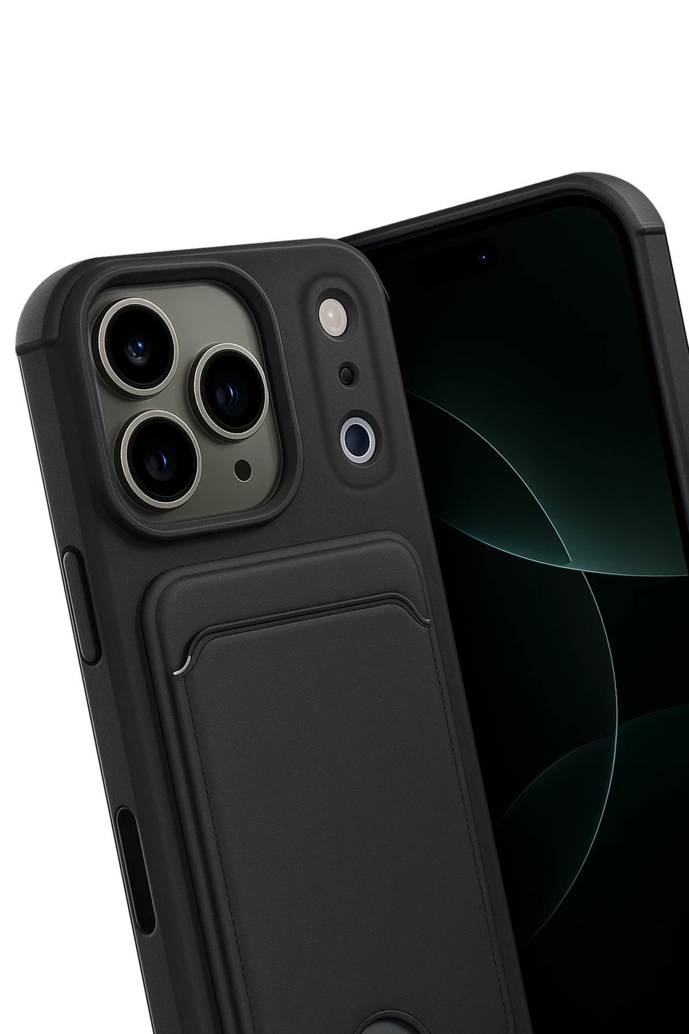 Mey İthalat®   iPhone 17 Pro Kelvin Kartvizitli Silikon - Siyah
