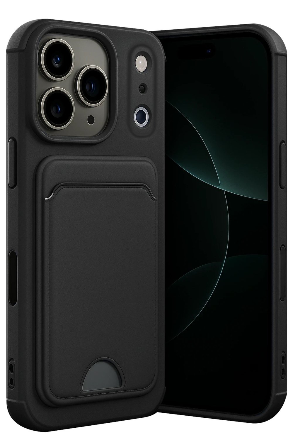 Mey İthalat®   iPhone 17 Pro Kelvin Kartvizitli Silikon - Siyah