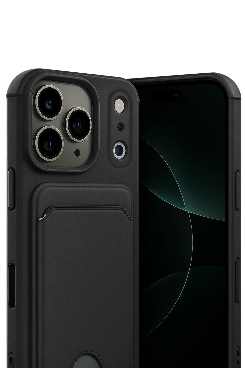 Mey İthalat®   iPhone 17 Pro Kelvin Kartvizitli Silikon - Siyah