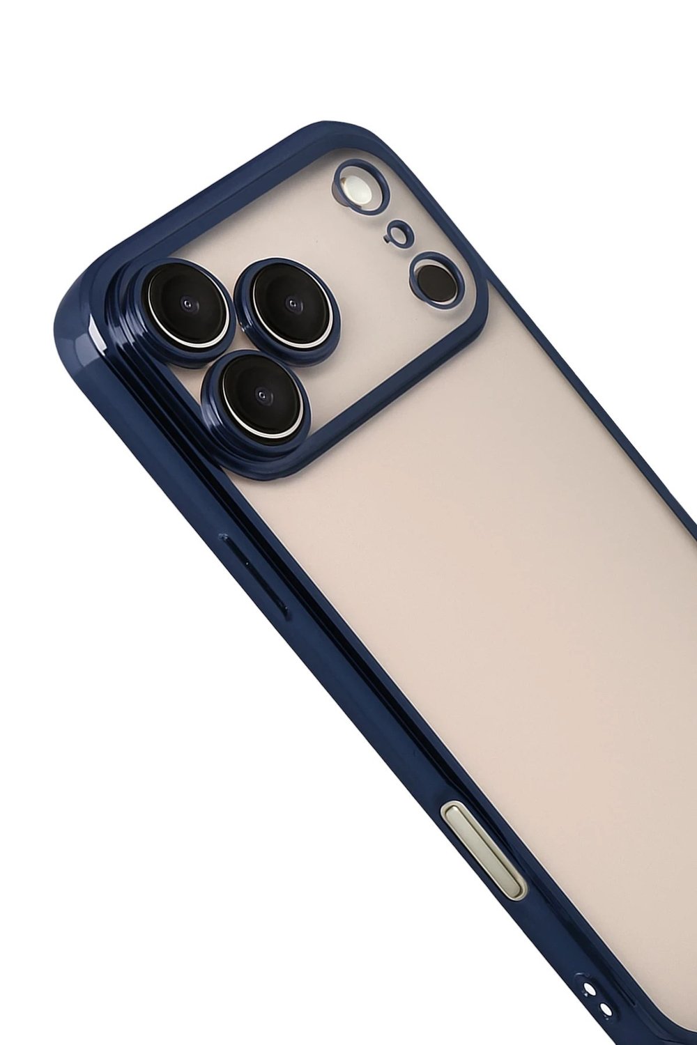 Mey İthalat®   iPhone 17 Pro Max  Lensli Silikon - Lacivert