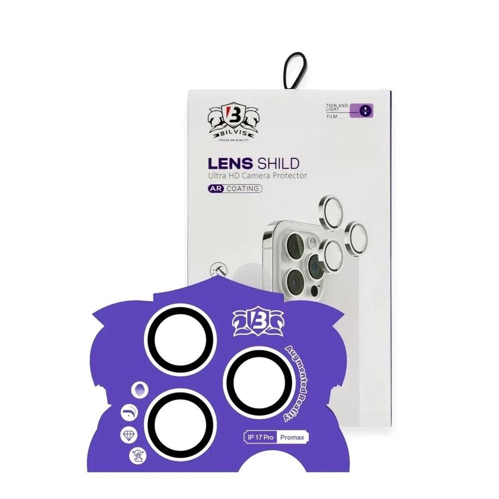 Mey İthalat®   iPhone 17 Pro Max Bilvis Titan Kamera Lens - Gümüş