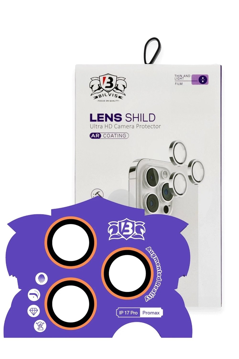 Mey İthalat®   iPhone 17 Pro Max Bilvis Titan Kamera Lens - Turuncu