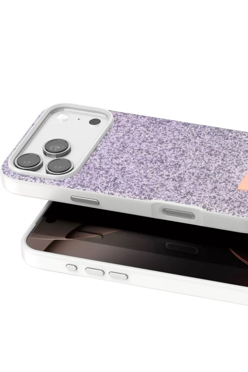 Mey İthalat®   iPhone 17 Pro Max Bright Simli Kapak - Lila