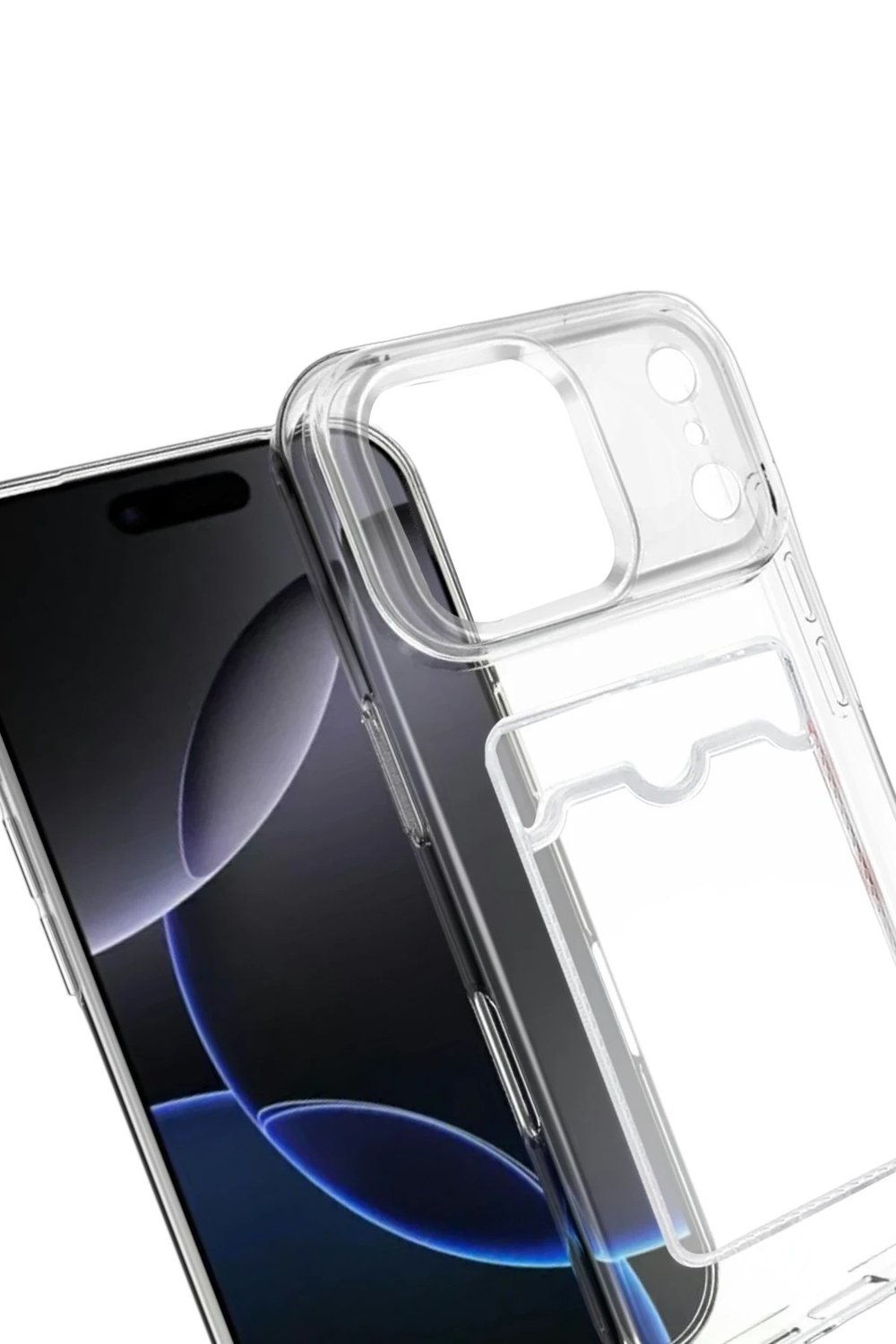 Mey İthalat®   iPhone 17 Pro Max Kart Şeffaf Silikon - Şeffaf