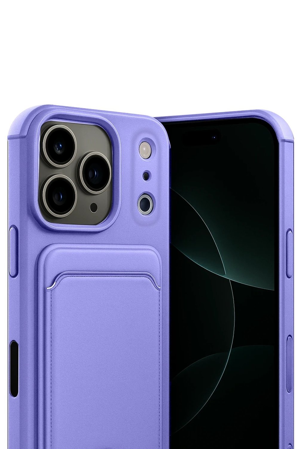 Mey İthalat®   iPhone 17 Pro Max Kelvin Kartvizitli Silikon - Lila