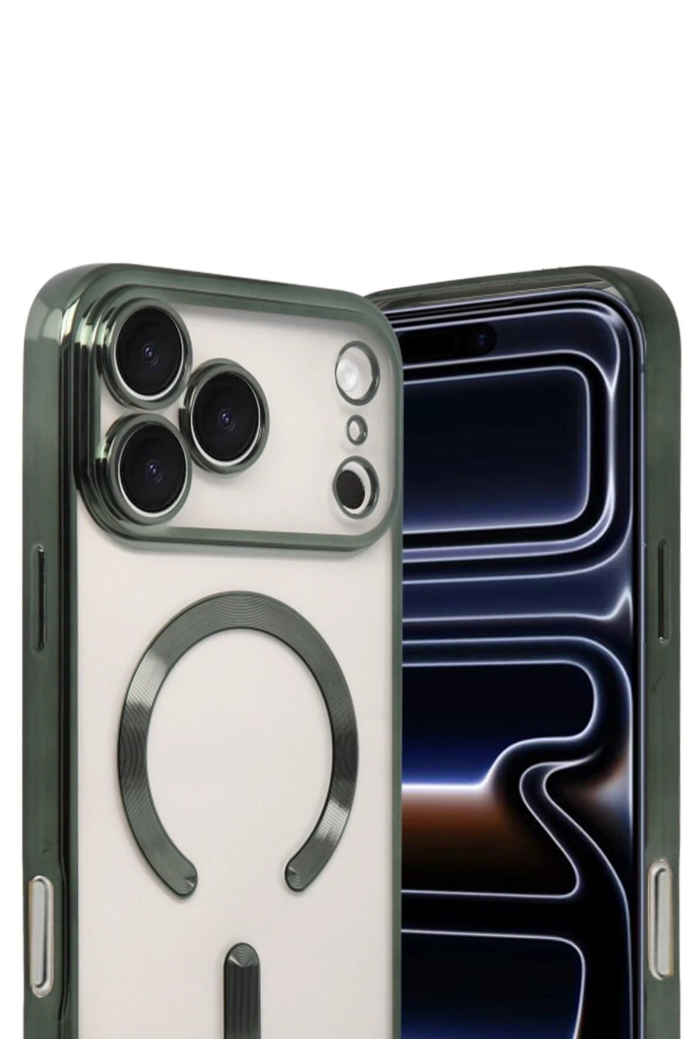 Mey İthalat®   iPhone 17 Pro Max Kross Magneticsafe Kapak - Koyu Yeşil
