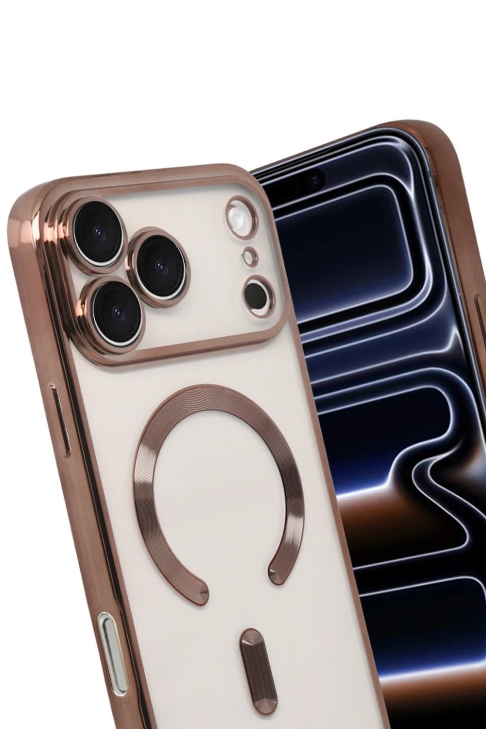 Mey İthalat®   iPhone 17 Pro Max Kross Magneticsafe Kapak - Çöl Titanyum