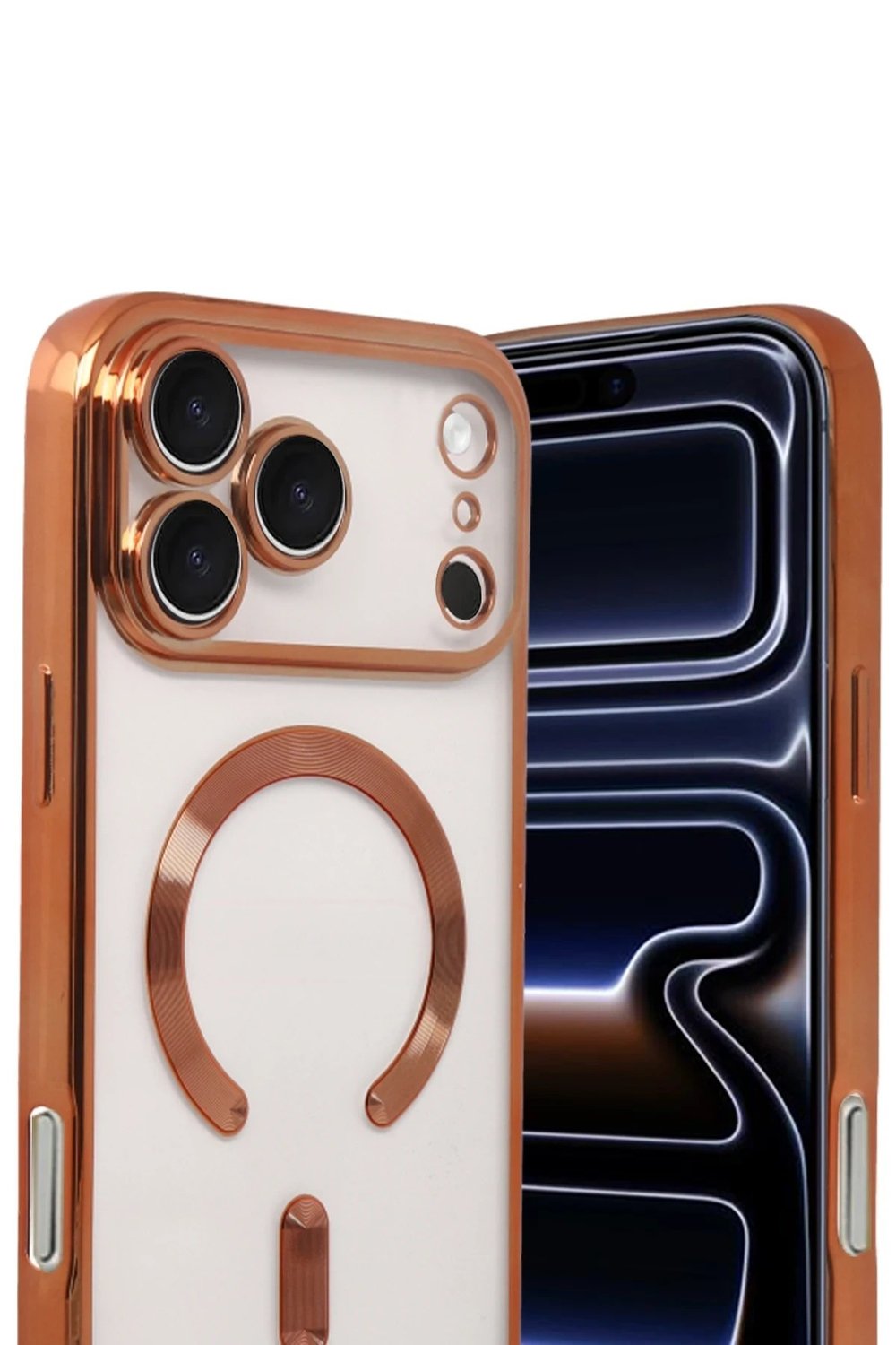 Mey İthalat®   iPhone 17 Pro Max Kross Magneticsafe Kapak - Turuncu