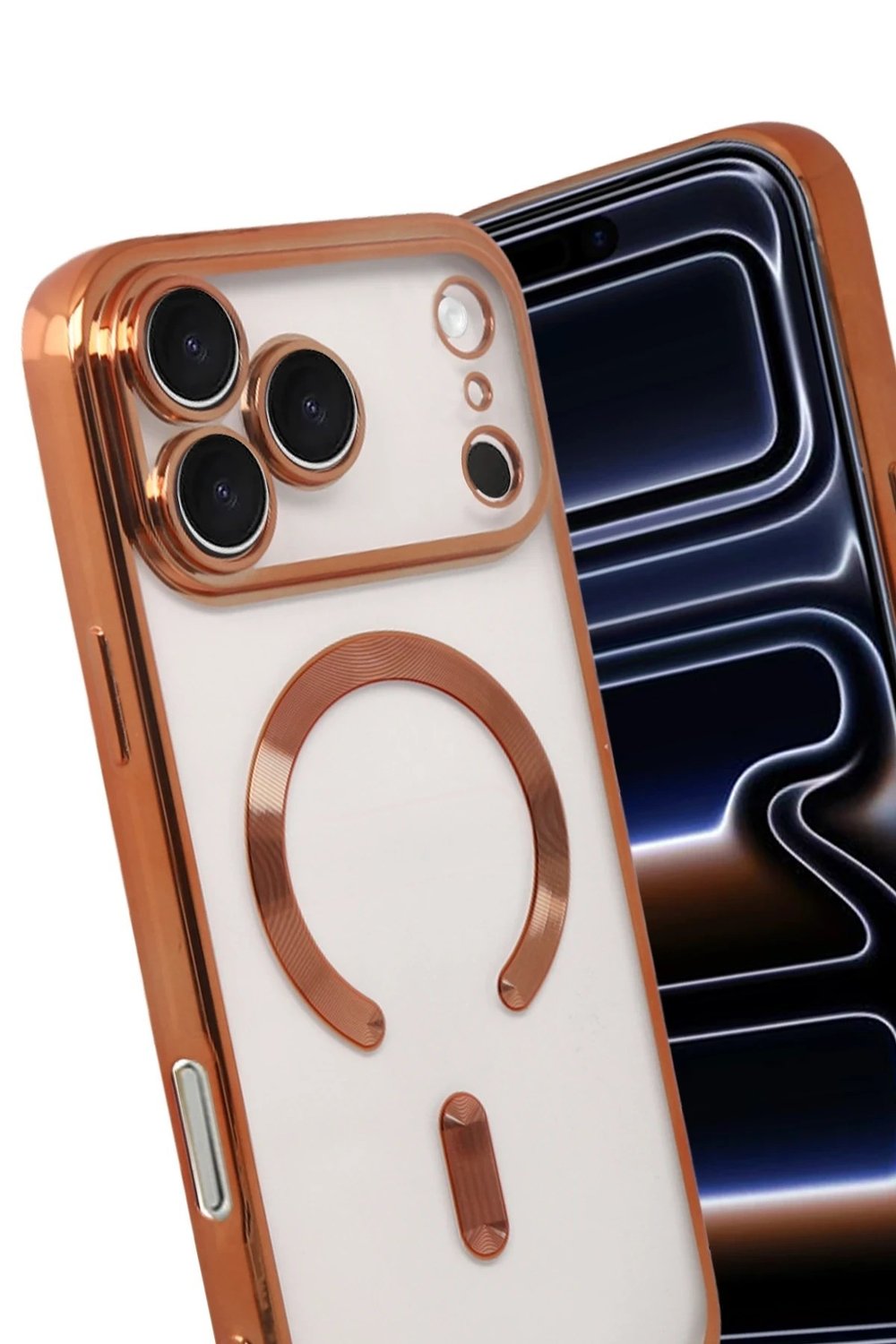 Mey İthalat®   iPhone 17 Pro Max Kross Magneticsafe Kapak - Turuncu