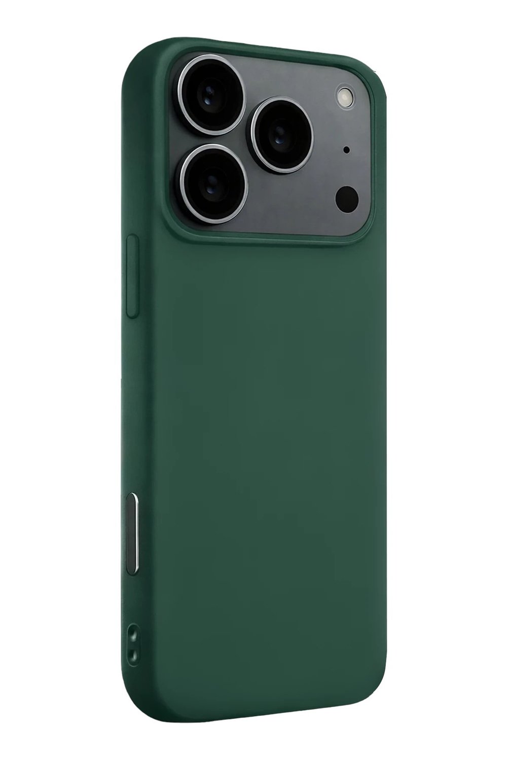 Mey İthalat®   iPhone 17 Pro Max Nano içi Kadife Silikon - Koyu Yeşil