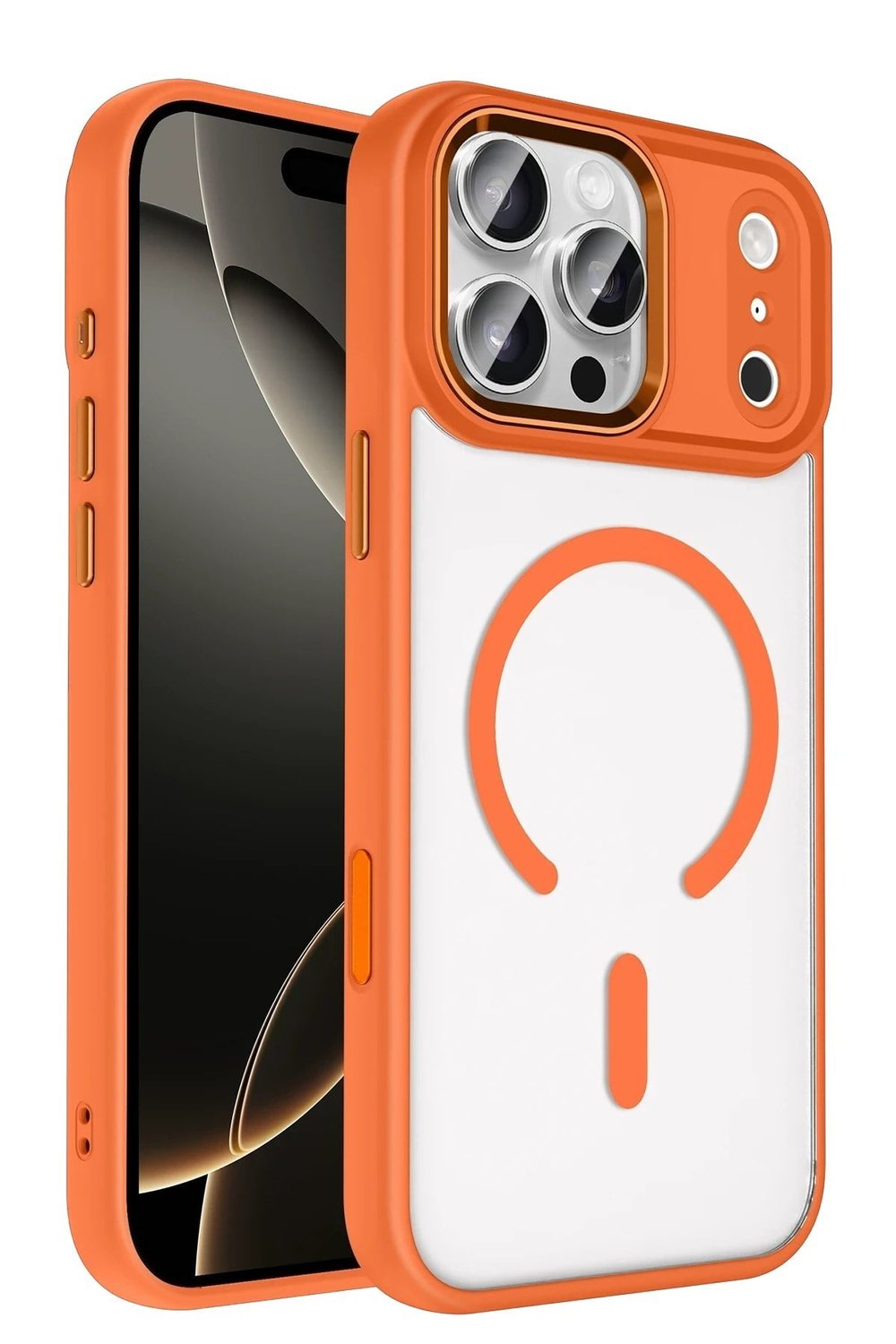 Mey İthalat®   iPhone 17 Pro Max Terea Magsafe Kapak - Turuncu