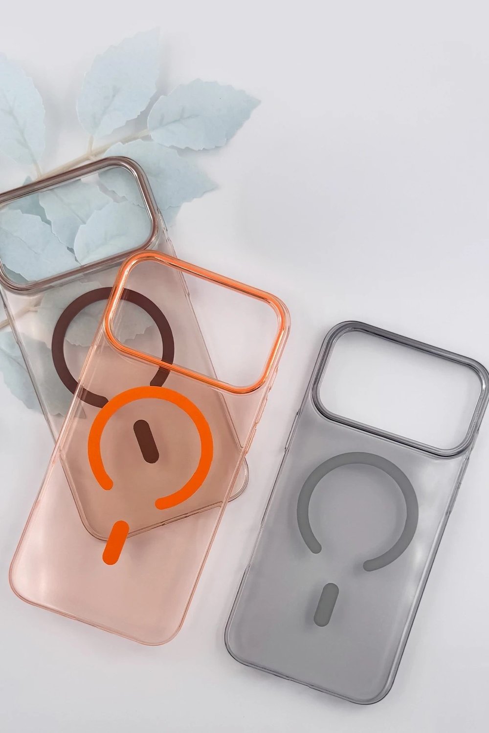 Mey İthalat®   iPhone 17 Pro PC Blank Magsafe Kapak - Turuncu