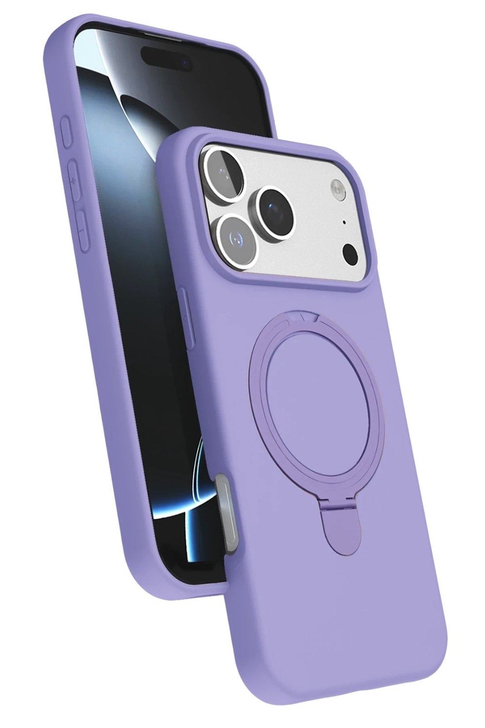 Mey İthalat®   iPhone 17 Pro Regal Magsafe Standlı Kapak - Lila