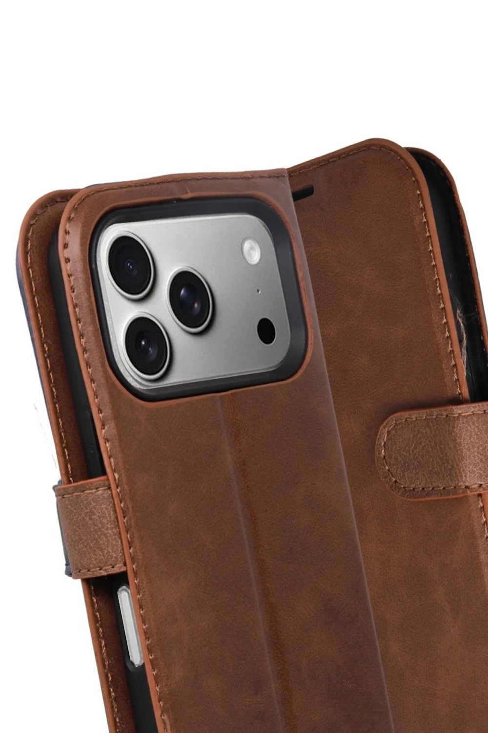 Mey İthalat®   iPhone 17 Pro Trend S Plus Kapaklı Kılıf - Taba